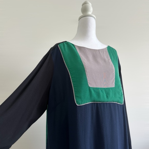 Boden Tunic Blouse Women’s Size 16 Colorblock Mod Retro Viscose Lined Office Top - Picture 7 of 11